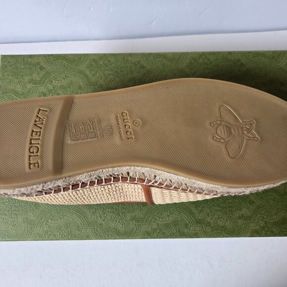 NIB Gucci Men's raffia interlocking G espadrilles G 10.5 US 11 - Picture 9 of 9